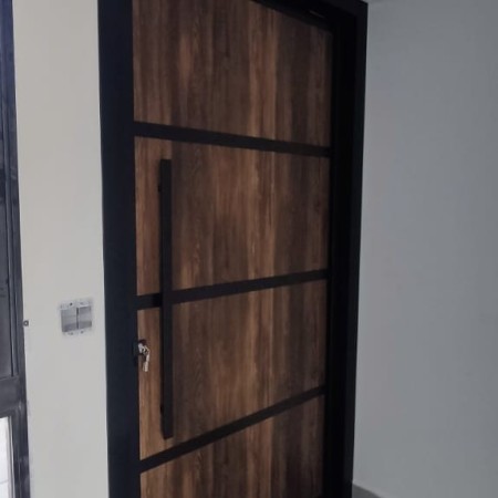 Porta em ACM Rústica